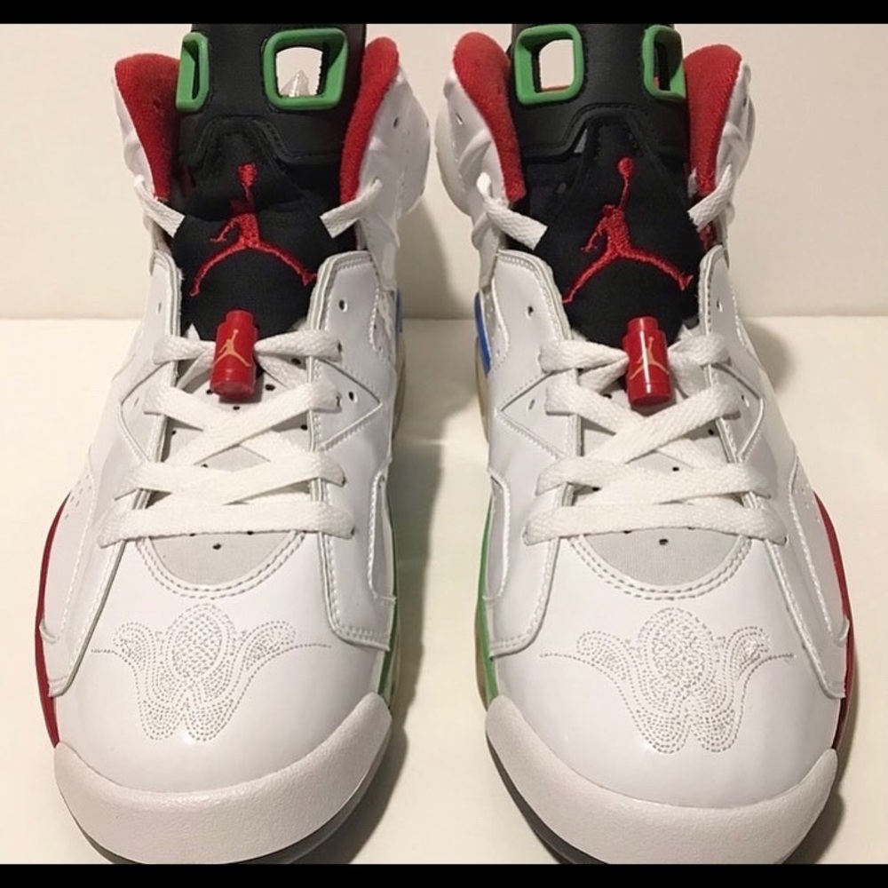 NEW DS 2008 NIKE AIR JORDAN 6 VI BEIJING OLYMPIC FLAG Sz 10 USA III IV V VII XI - Picture 5 of 16